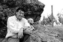 Photo of Jean-Luc Colombo on his vineyard